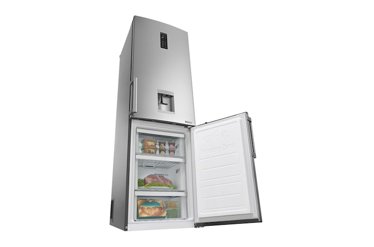 LG Smart Fridge Freezer with Full Wine Rack and Water Dispenser, GBF60NSFZB